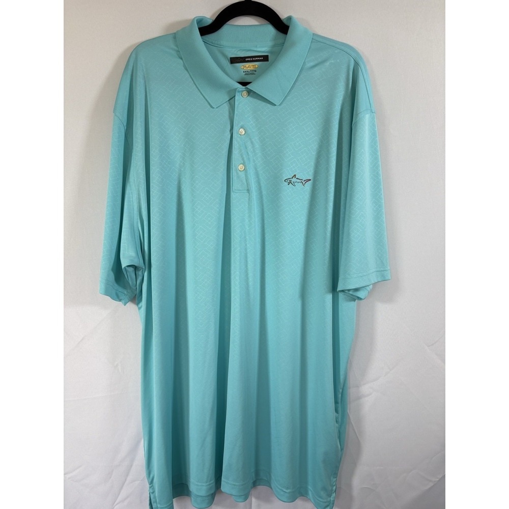 Greg Norman polo golf shirt size 3XL teal play dry short sleeves